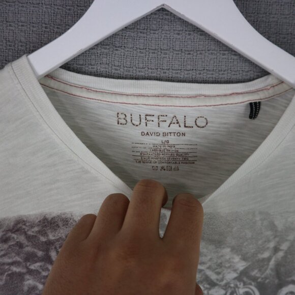 Buffalo David Bitton Y2K Chopper Grunge Tee Mens Large - Picture 4 of 6